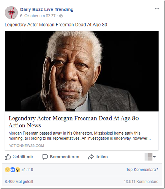 Morgan Freeman Facebook